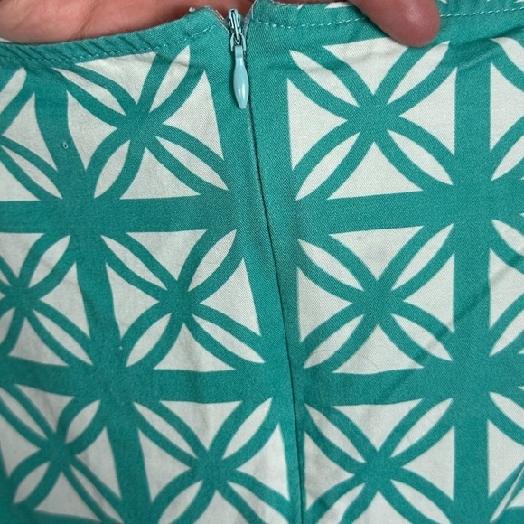 The Oblong Box Shop Retro Kiki Breeze Block Dress‎ Teal Womens Sz XXL Mod Preppy - Picture 9 of 16